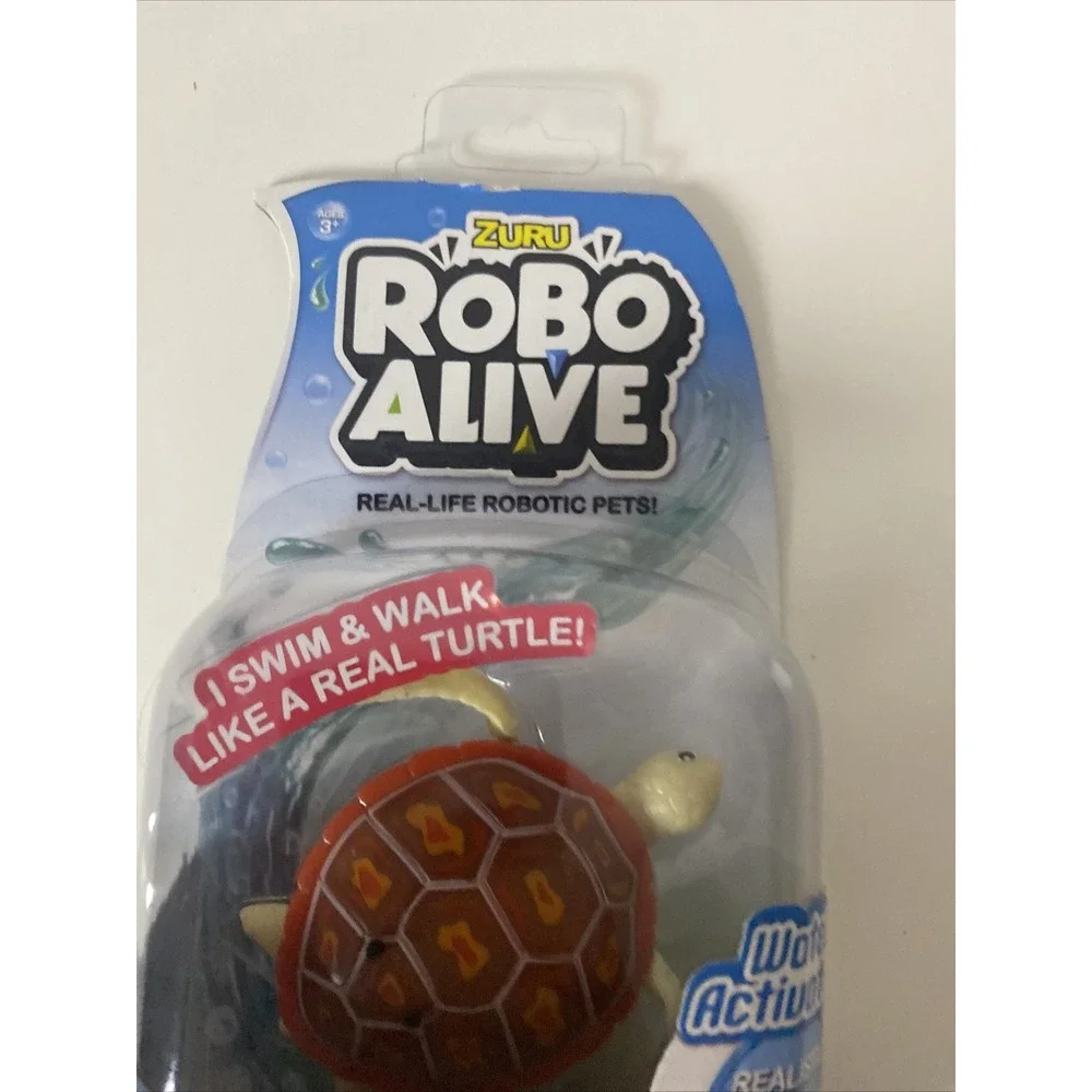Zuru Robo Alive Real Life Robotic Pet Water Activated Swims Tiny Turtle New